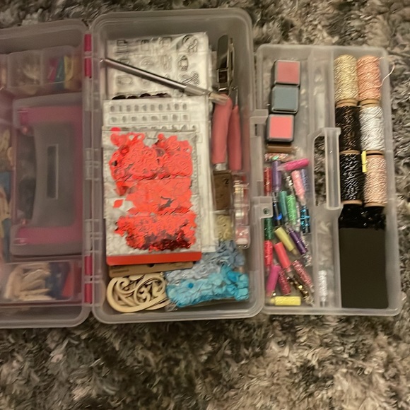 Includes unused stencils, stamps, stickers, 3/4 hole punch and much more. - Picture 2 of 7